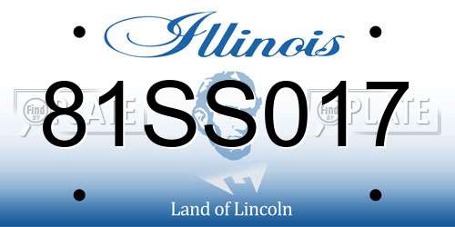 81SS017 Illinois License Plate