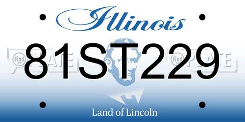 81ST229 Illinois License Plate