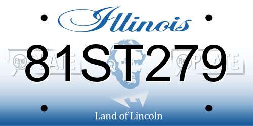 81ST279 Illinois License Plate