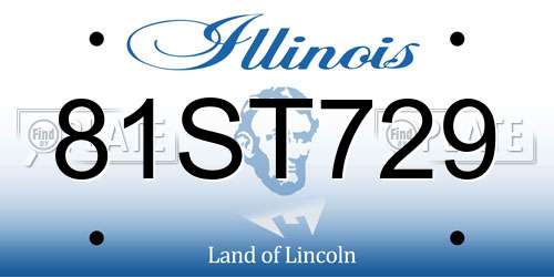81ST729 Illinois License Plate