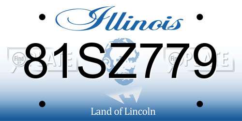 81SZ779 Illinois License Plate