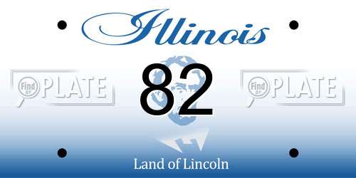 82 Illinois License Plate