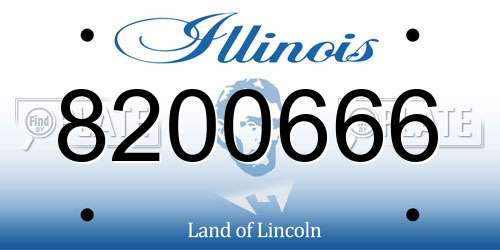 8200666 Illinois License Plate