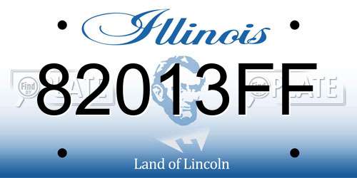 82013FF Illinois License Plate