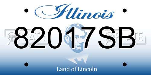 82017SB Illinois License Plate