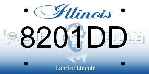 8201DD Illinois License Plate