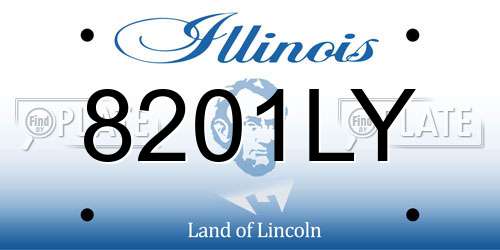 8201LY Illinois License Plate