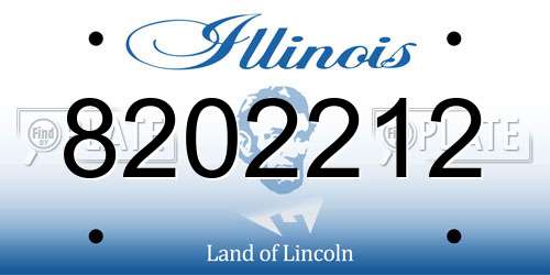 8202212 Illinois License Plate