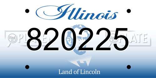 820225 Illinois License Plate