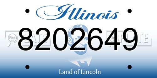 8202649 Illinois License Plate