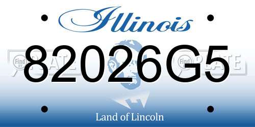 82026G5 Illinois License Plate