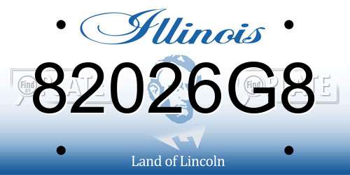 82026G8 Illinois License Plate