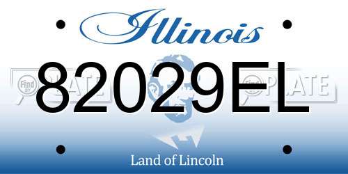 82029EL Illinois License Plate