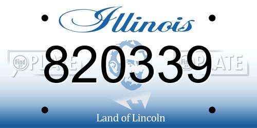 820339 Illinois License Plate