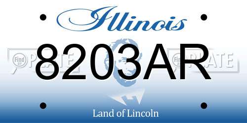 8203AR Illinois License Plate