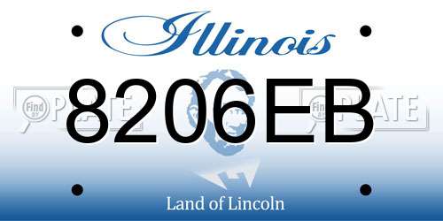 8206EB Illinois License Plate