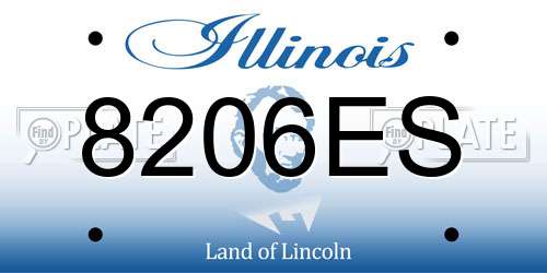 8206ES Illinois License Plate