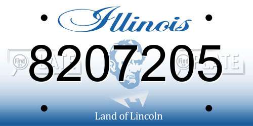 8207205 Illinois License Plate
