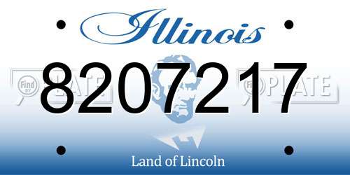 8207217 Illinois License Plate