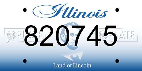 820745 Illinois License Plate