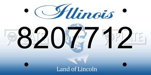8207712 Illinois License Plate