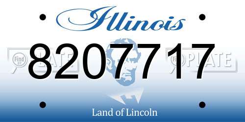 8207717 Illinois License Plate