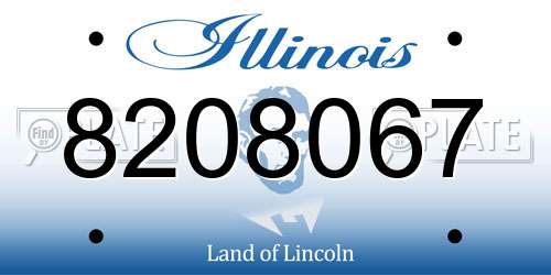 8208067 Illinois License Plate