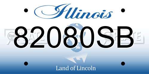 82080SB Illinois License Plate
