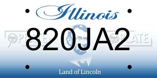 820JA2 Illinois License Plate