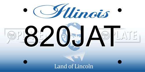 820JAT Illinois License Plate