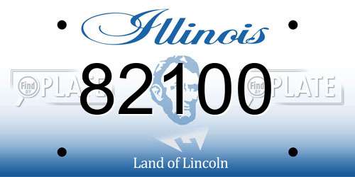 82100 Illinois License Plate