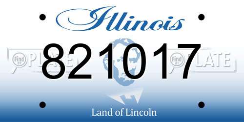 821017 Illinois License Plate