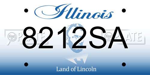 8212SA Illinois License Plate