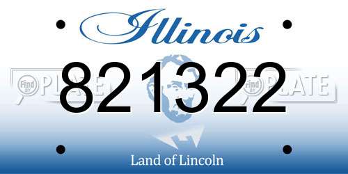 821322 Illinois License Plate