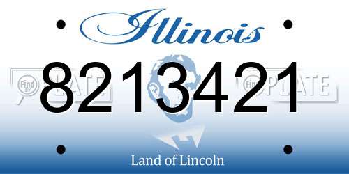 8213421 Illinois License Plate