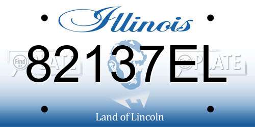 82137EL Illinois License Plate