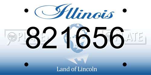 821656 Illinois License Plate