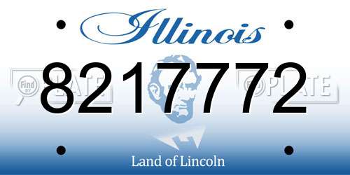 8217772 Illinois License Plate