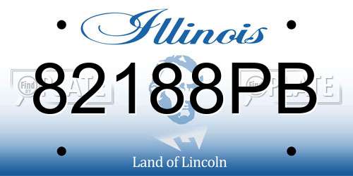 82188PB Illinois License Plate