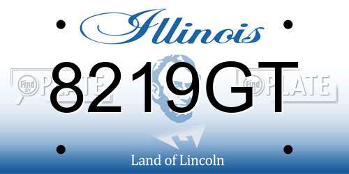 8219GT Illinois License Plate