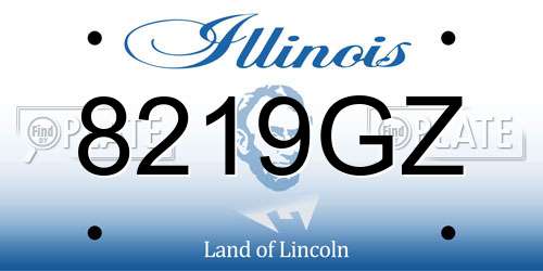 8219GZ Illinois License Plate