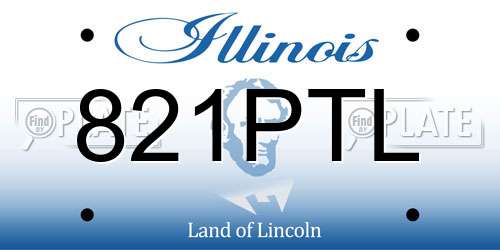 821PTL Illinois License Plate