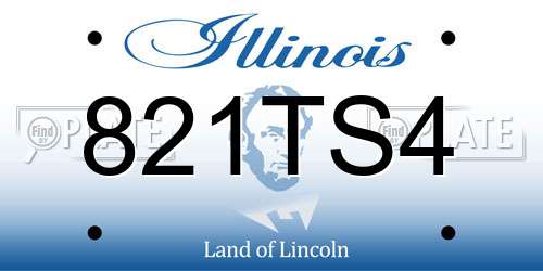 821TS4 Illinois License Plate