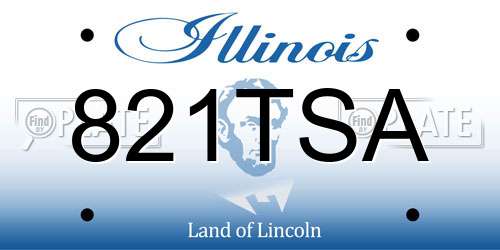 821TSA Illinois License Plate