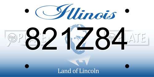 821Z84 Illinois License Plate