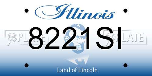 8221SI Illinois License Plate