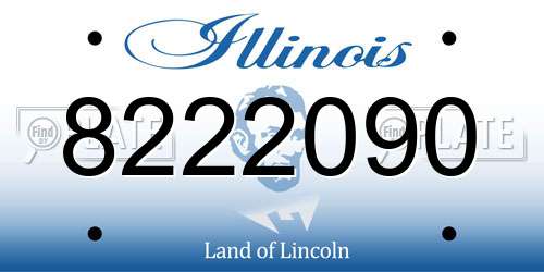 8222090 Illinois License Plate
