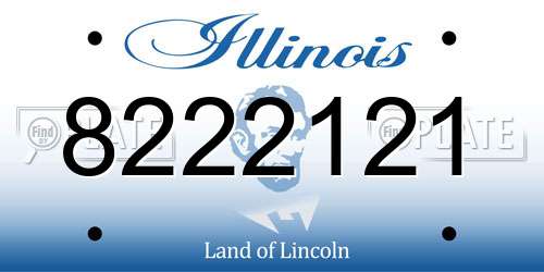 8222121 Illinois License Plate