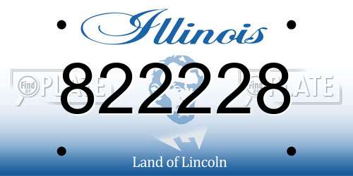 822228 Illinois License Plate
