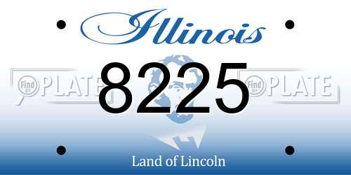 8225 Illinois License Plate